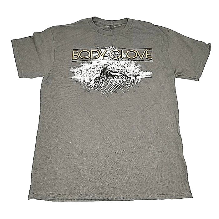 Body Glove Surf T-shirt Charcoal Mens Water Sports Retro Fashion Tee New