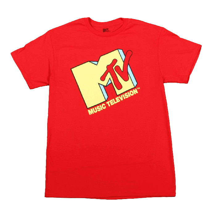 Music Television MTV Signature Classic Retro Red TV Show T-Shirt Tee New