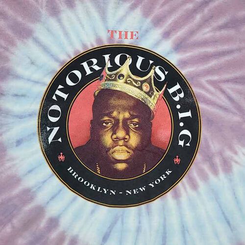 Men's The Notorious BIG B.I.G. Biggie Smalls Retro Tie Dye Brooklyn T-Shirt Tee