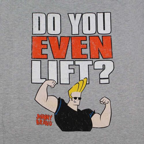 Johnny Bravo Do You Even Lift Cartoon Network Classic Retro T-shirt Tee Mens New