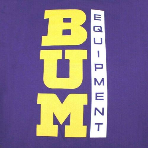 Bum Equipment Basic Logo T-shirt Mens Purple Retro Old School Fashion Tee