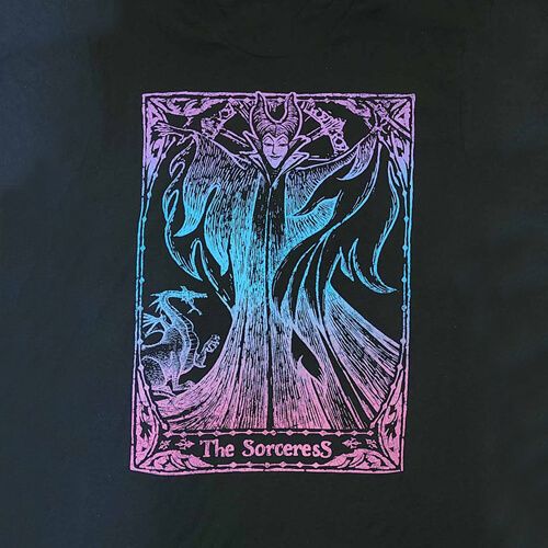 New Men's Disney Villains Maleficent The Sorceress Black Retro T-Shirt Tee