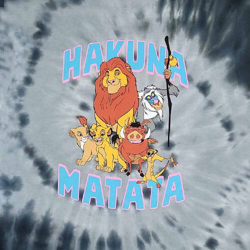Men's Disney Lion King Hakuna Matata Retro Vintage Tie Dye Movie T-Shirt Tee New