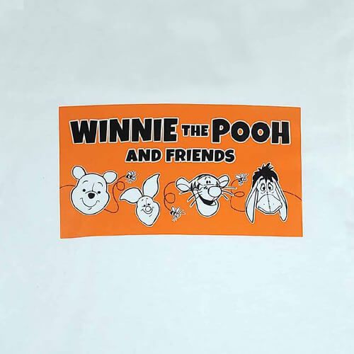 Men's Disney Winnie The Pooh and Friends White Tigger Piglet Eeyore T-Shirt Tee